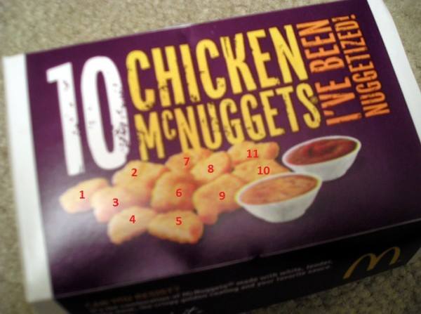 AsapSCIENCE's tweet image. Hold up! Does this mean we deserve 11 nuggets? (via Math Fail)
