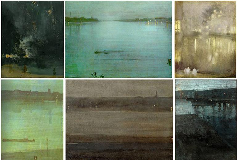 Whistler Nocturnes #inspring #minimal #art #light #atmosphere #painting #Whistler #night #nocturnes