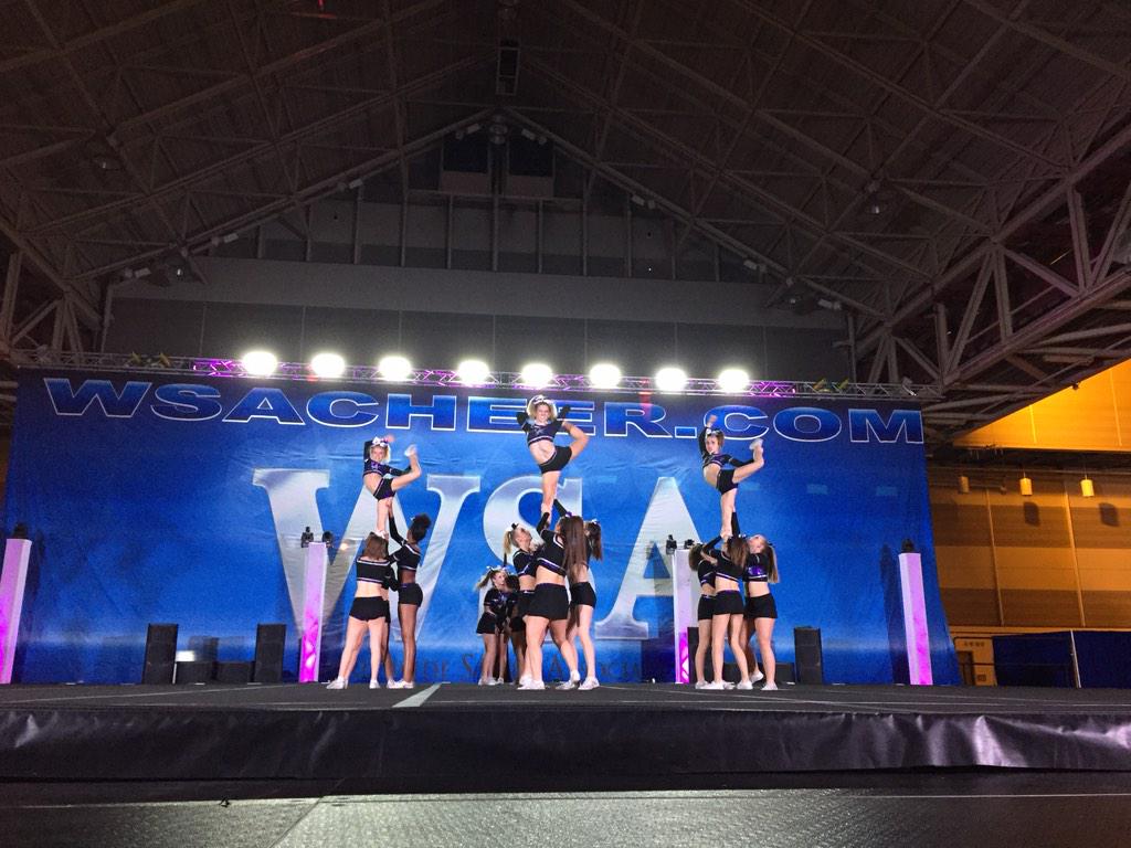 Trax23's tweet photo. Great job MGA!! RT @InsideCheer: MGA Dippers with a HIT! #iCRoadTrip #WSANationals http://t.co/HiuVf9ZPJb