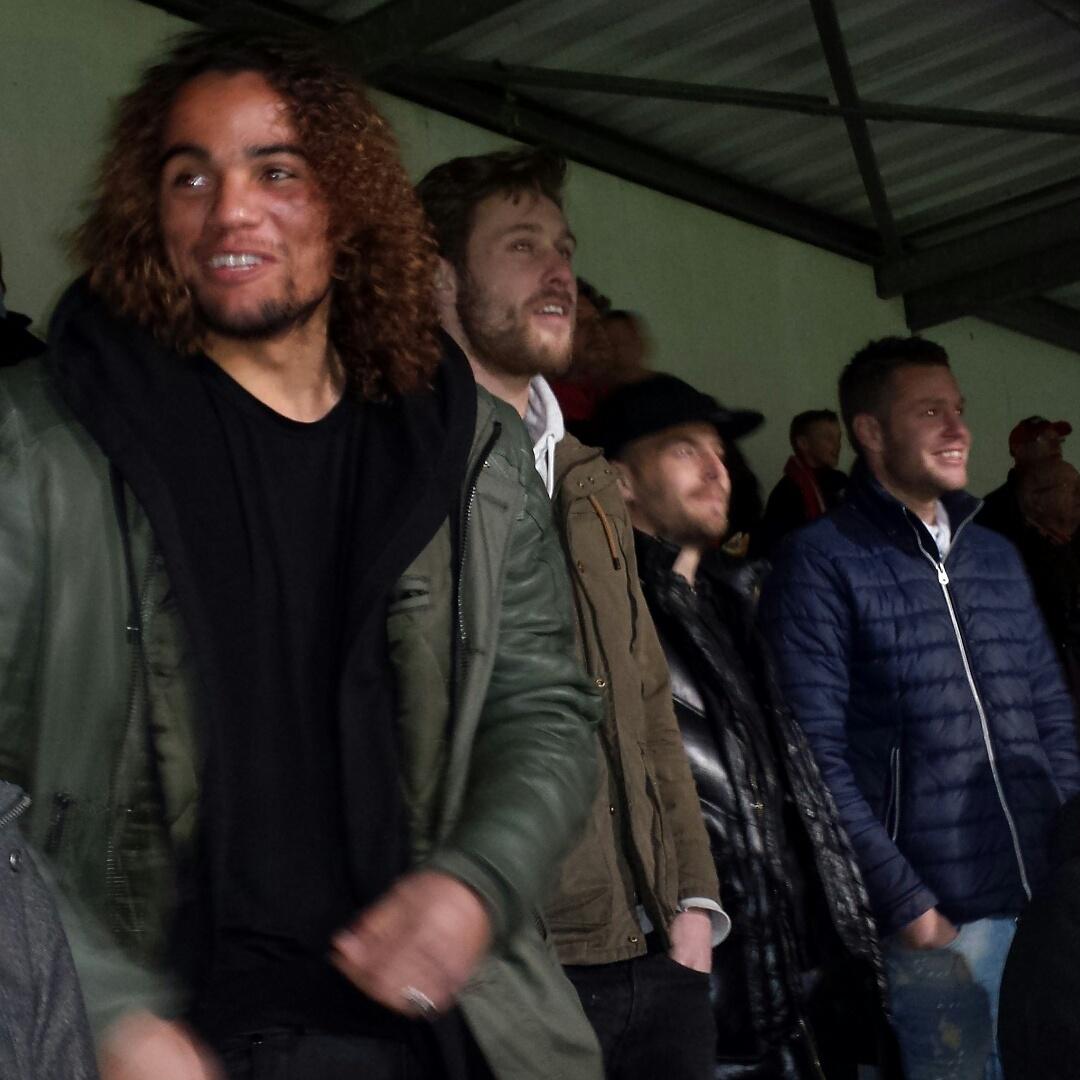 SpartaRdam's tweet photo. Hulde voor Kenny Teijsse, Thomas Verhaar, @Vossiegozer en Kees van Buuren die in het uitvak hebben plaatsgenomen. http://t.co/gA76xxU7HF