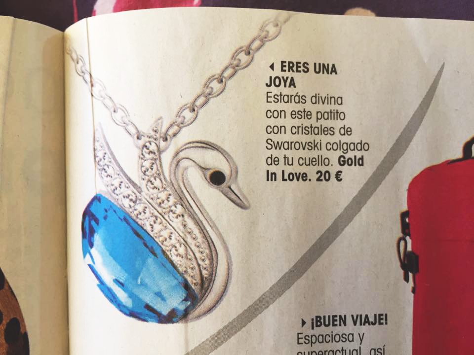 GoldInLoveEsp's tweet photo. Un consejo de la revista Salvame si quieres darte un capricho ;)¡ @SalvameRevista no es un patito, es un cisne :D! http://t.co/NfBmoqYXtU