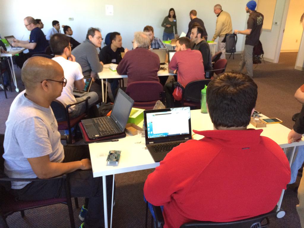 rexstjohn's tweet image. Intel Edison hack zone @hacksterio #hardwareweekend #makesoftware