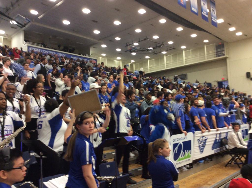 Georgia State Athletics (@gsupanthers) on Twitter photo Chants are starting and the visitors are heading for the doors. #StateNOTSouthern up 71-55 less than a minute to go!! Chants are starting and the visitors are heading for the doors. #StateNOTSouthern up 71-55 less than a minute to go!!