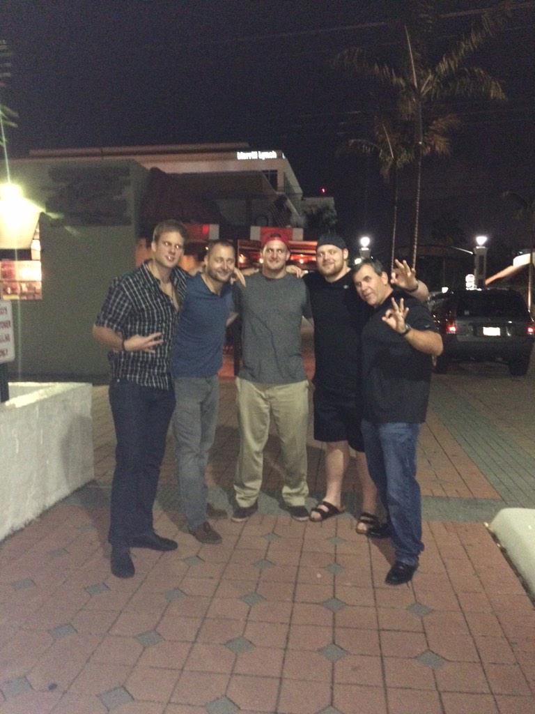 CoachPartridge's tweet photo. @Beau_Allen @tdippel51 E.Briedis Enjoyed seeing you Sunday with @PatRickMuldoon_ Come see us in Boca anytime. http://t.co/RCwXPuSELV