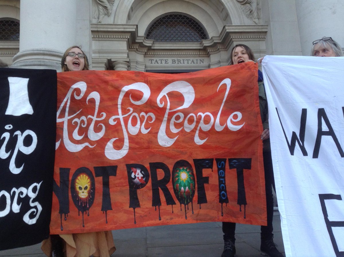 drop_BP's tweet image. 120 climate campaigners + BP Vikings sailed to @Tate Britain to demand they drop @BP_plc sponsorship! #TimetoAct2015
