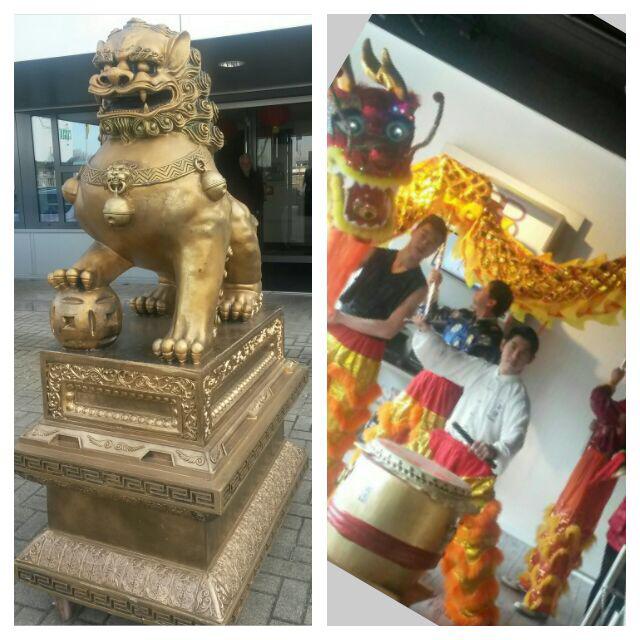 Spetterende Drakendans tijdens de opening showroom Gemaco