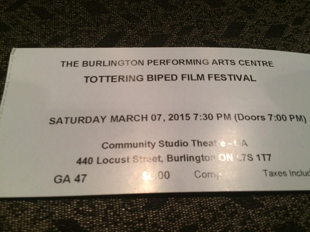 marchmercanti's tweet photo. @TBFFBurlington at the Tottering Biped Film Festival tonight for my short film "Bow To Your Prince" http://t.co/STzljAr8Oe