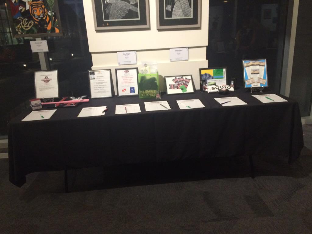 ExplorationKS's tweet photo. Lots of auction items to bid on! #DBC9 http://t.co/KRFmIjMKxJ