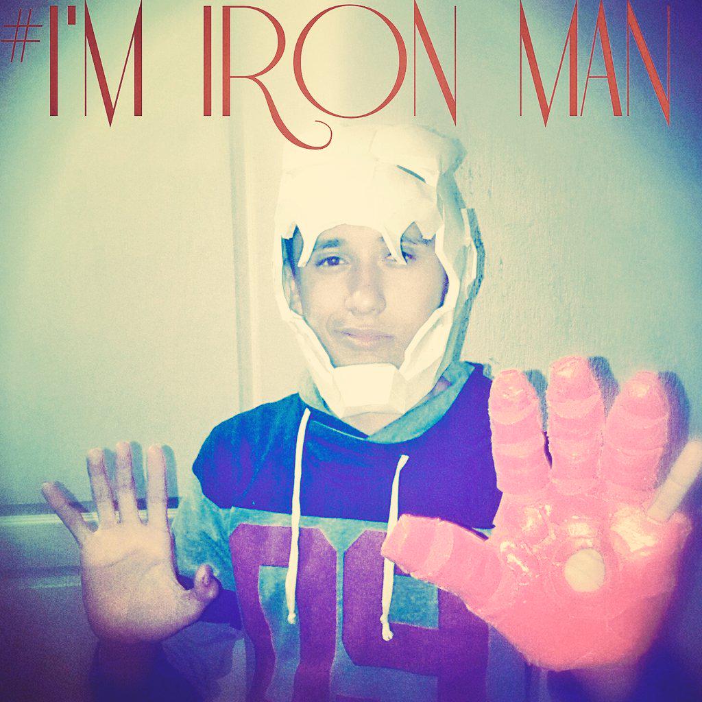 Yeah Baby My helmet and hand #IronManInspired #LOL #LMAO #Building #MarkXLIII #In #Progress #AvengersAoU