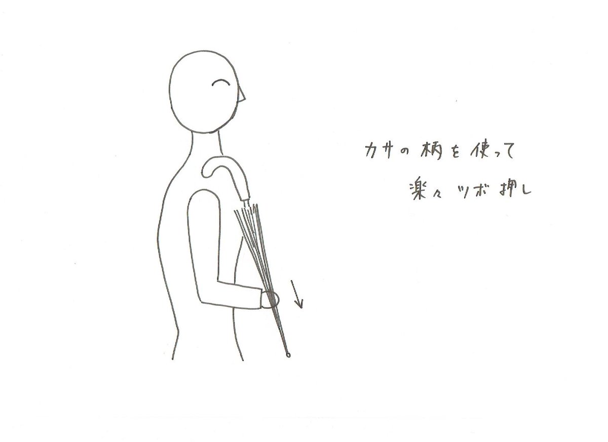 憂鬱な雨の日にできる
簡単・お手軽なツボ押し器です 