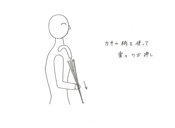 憂鬱な雨の日にできる
簡単・お手軽なツボ押し器です 