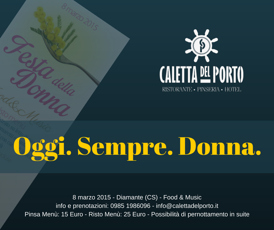 cdp_diamante's tweet photo. Caletta del Porto - Diamante (CS)
info@calettadelporto.it - Tel: 0985.1986096
#8marzo #donna #Diamante #Cosenza http://t.co/6HHjNS9gh9
