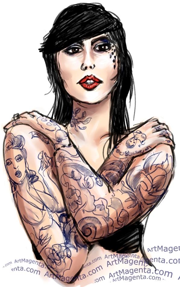 Happy birthday, Kat von D (caricature)(c)  