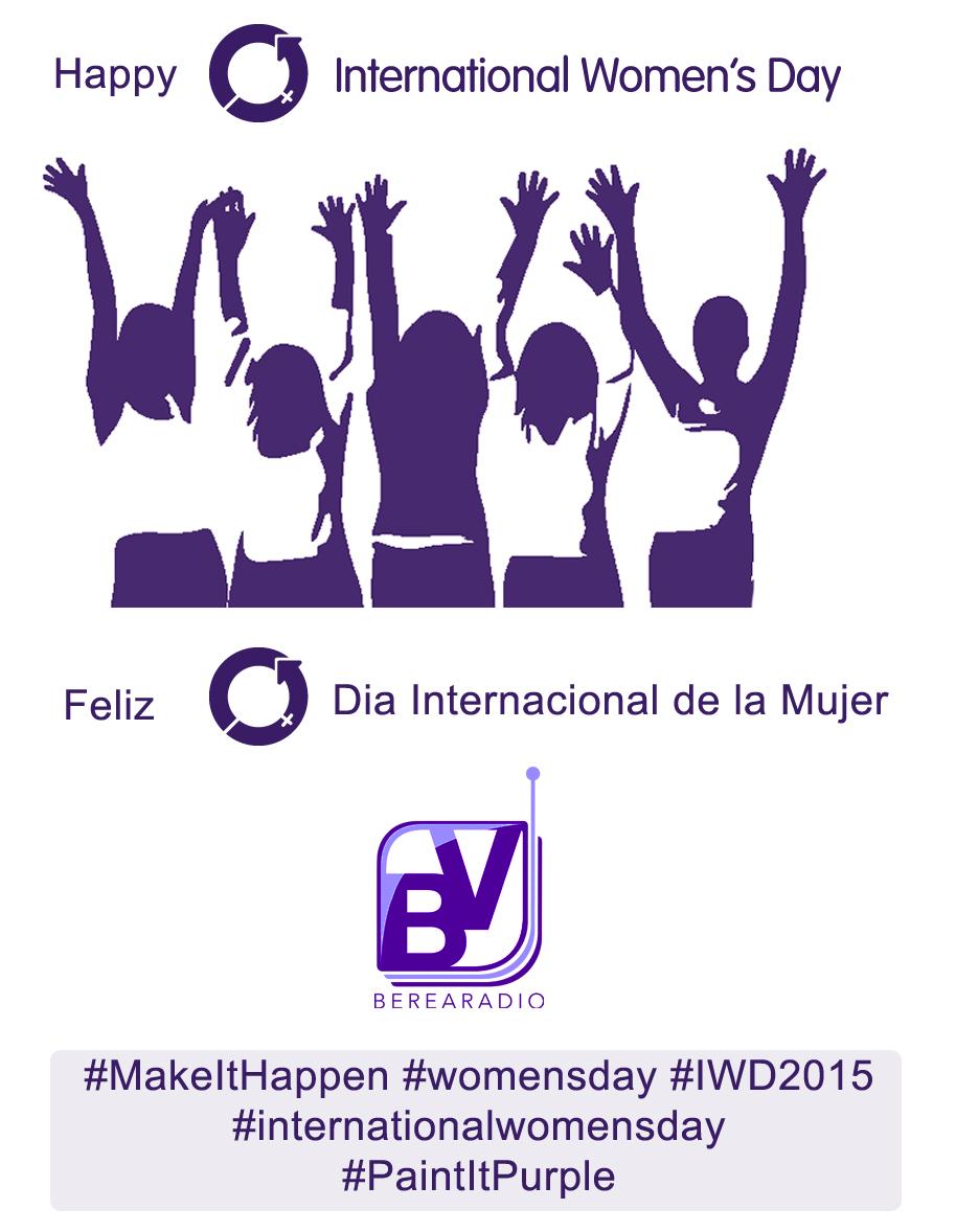 berearadio's tweet photo. #MakeItHappen #womensday #IWD2015 #internationalwomensday  #PaintItPurple #DiaInternacionalDeLaMujer http://t.co/piAF8xC0Yn