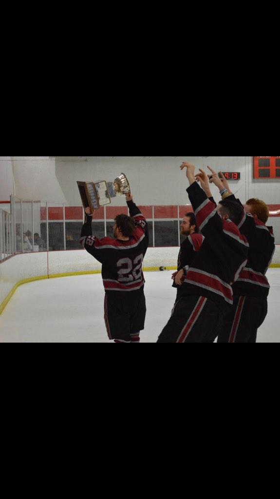 HamlineHockey's tweet photo. Just 2 wins a season ago, now MIAC champs #cawledgehawkey #startedfromthebottom @Buccigross http://t.co/AHzkyNquwN