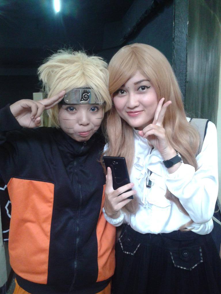 cultureshowtime's tweet photo. Cantik cantik yaa cosplayer nya ^^ eh chotto .. naruto kok can..tik ? O.o" http://t.co/c3mSfKJkru