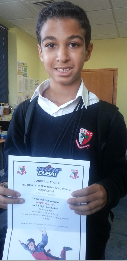 DESCRewards's tweet photo. Ahmed in Yr7 receiving his Pat My Back Reward for achievement in February! @PatMyBackSchool @InflightDubai http://t.co/9YcDmigdH3
