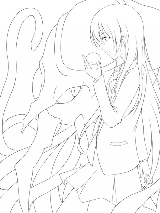 意外とかっこよく描けたからペン入れしちゃった 