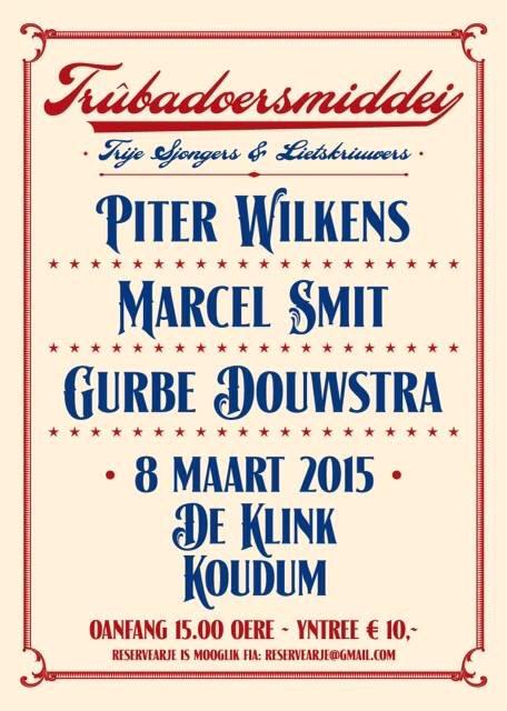 Vanmiddag in de #klink #trûbadours middei  vanaf 15:00 uur. Kom gezellig naar de #klink #koudum