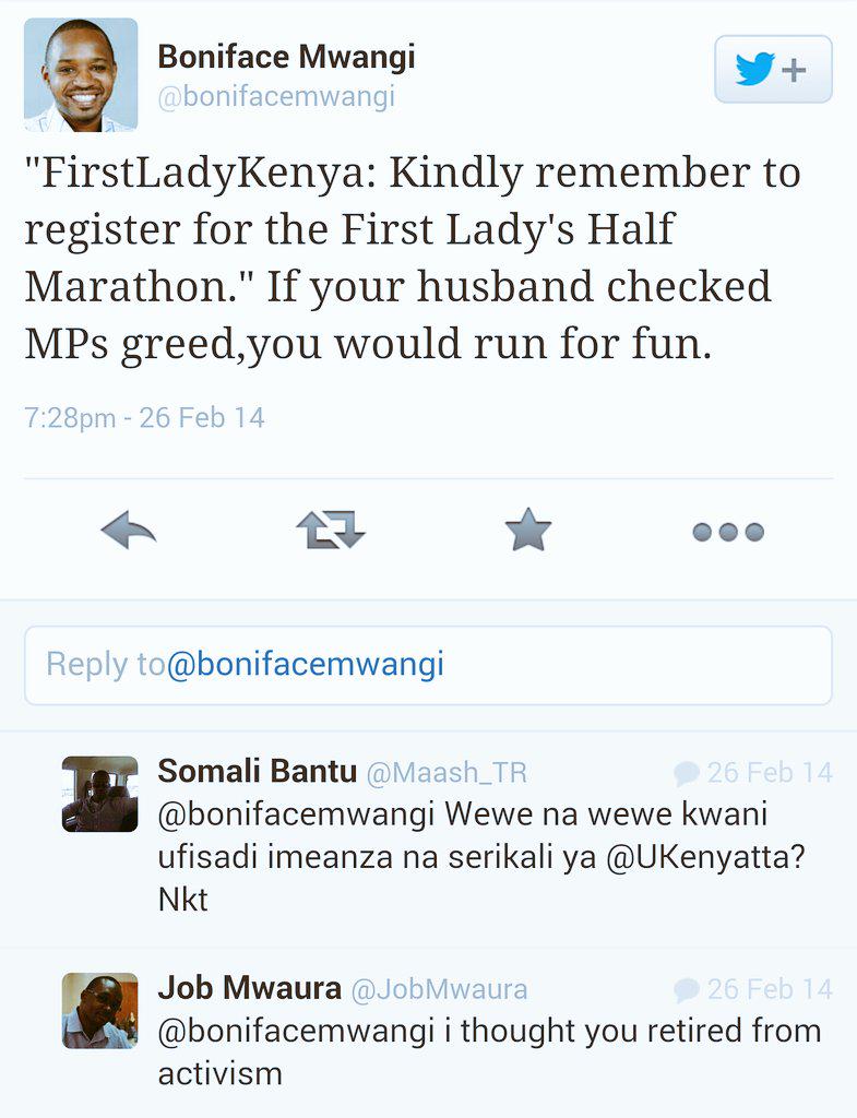 Image result for boniface mwangi twitter replies