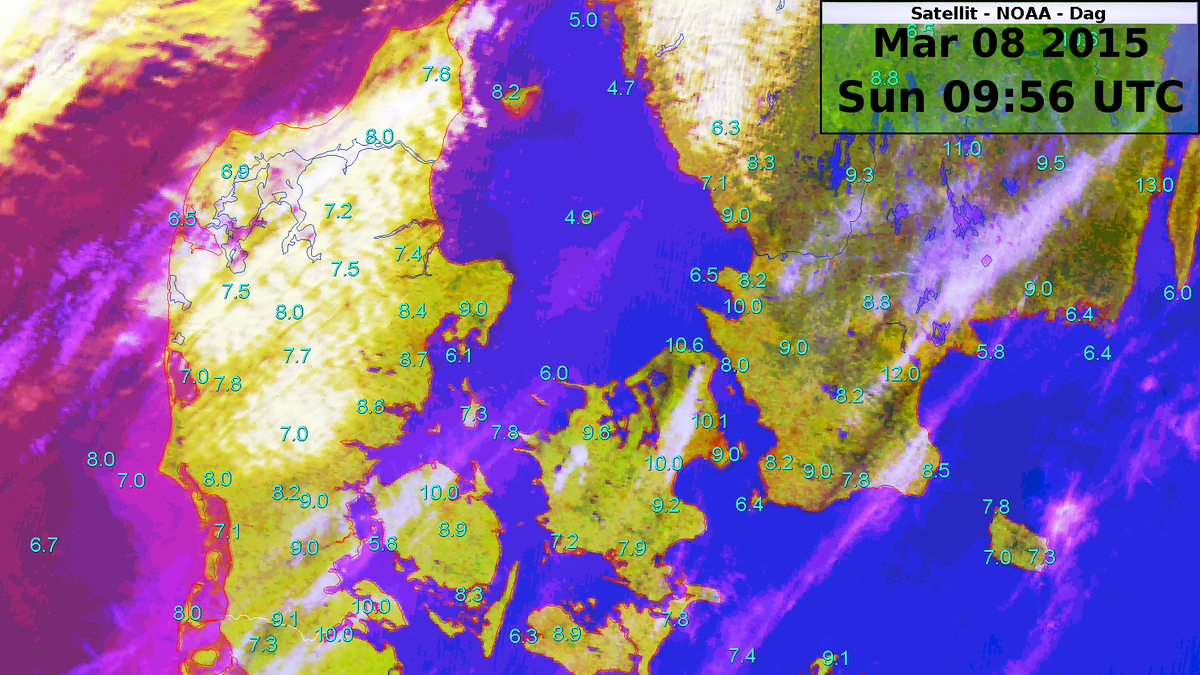 MetMog's tweet photo. #solrigt SØ-DK kl. 11. 10,6 grader ved Nakkehoved Fyr. #dmidk #forår http://t.co/PJDF5Tl2Zm