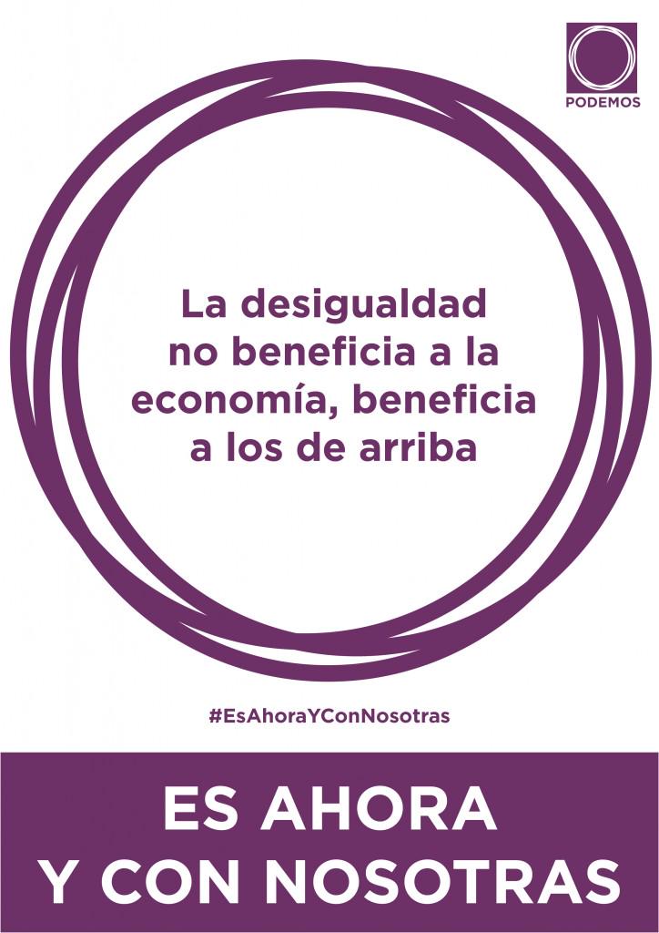 PFeminismos's tweet photo. La desigualdad sólo beneficia a los de arriba. Es la hora del cambio. #EsAhoraYConNosotras http://t.co/A7VH9wtT9Y