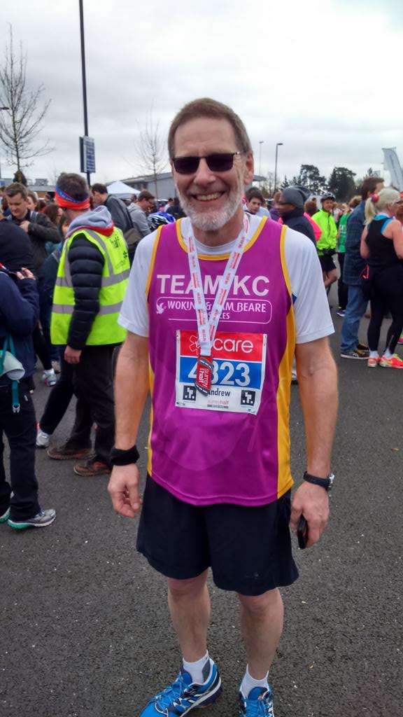 Andy Hassall was running in memory of his nephew Kris Cook, who died while fundraising for Woking Hospice <a href="/getsurrey/">Get Surrey</a>