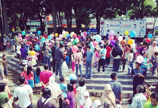 Acara puncak <a href="/AkuBerdonasi/">#SejutaPensilWarna</a> #SejutaPensilWarna di Magetan tadi siang