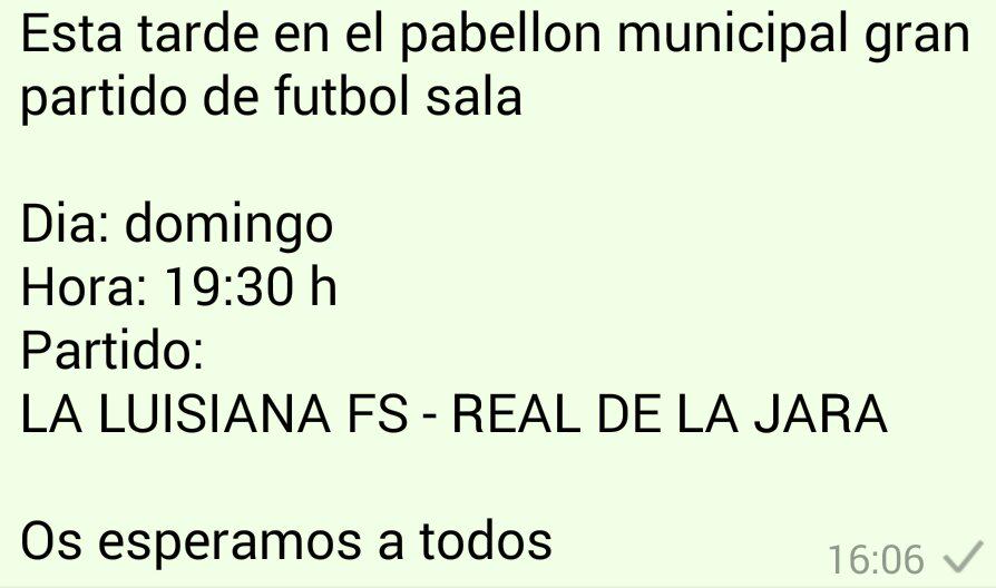 Os esperamos esta tarde en el pabellon