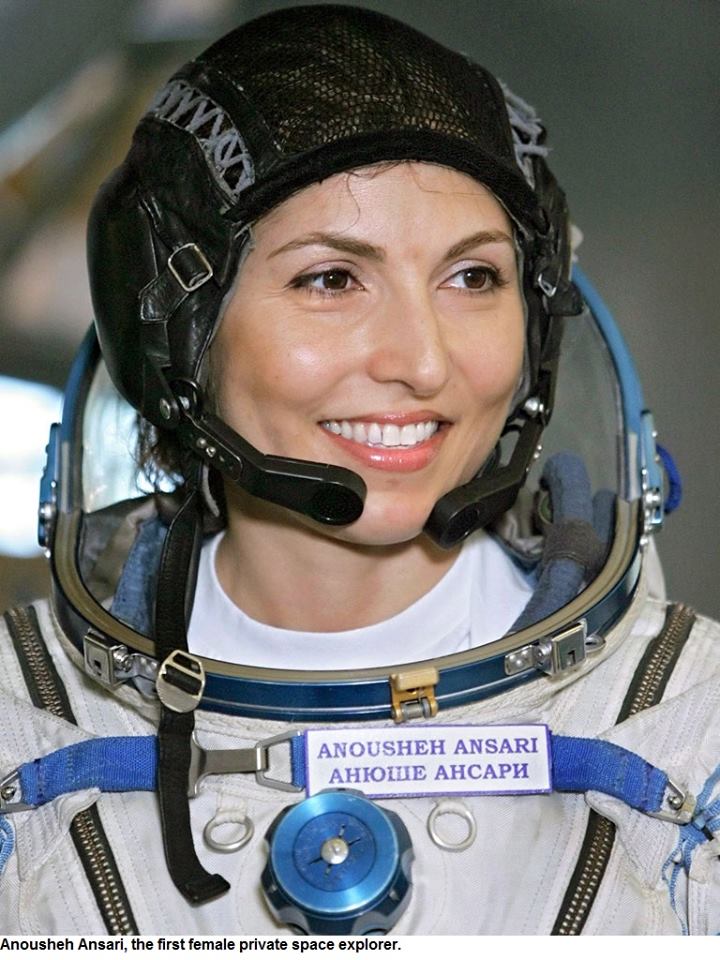 2015 Winner of #NationalSpaceSociety: @AnoushehAnsari 
1st female private space explorer 
1st human to blog frm space