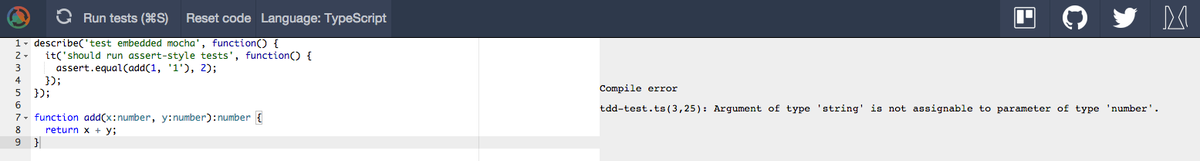 matthieubulte's tweet image. Last for today (maybe), @tddbin now supports #typescript along with #ecmascript5 #ecmascript6 and #coffeescript !