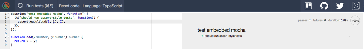 matthieubulte's tweet image. Last for today (maybe), @tddbin now supports #typescript along with #ecmascript5 #ecmascript6 and #coffeescript !