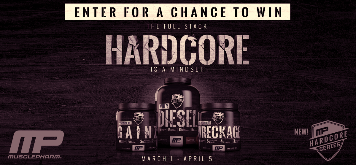 Bodybuildingcom's tweet photo. RT &amp; ENTER! @MusclePharm Hardcore Full STACKS up for grabs! Enter NOW! http://t.co/jCn9zIHrCV http://t.co/KYP3JefFIH
