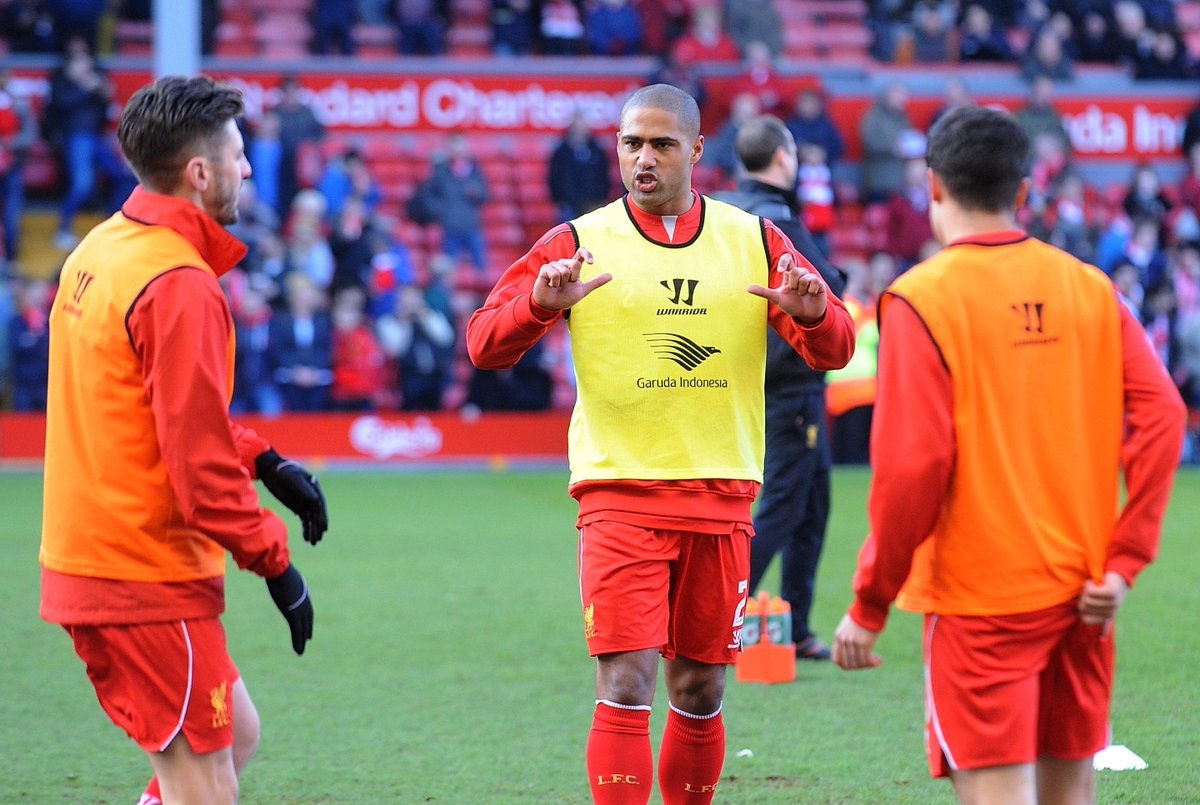 LFC's tweet photo. PHOTOS: #LFC warming up ahead of kick off at Anfield http://t.co/oyd3AfPtcs