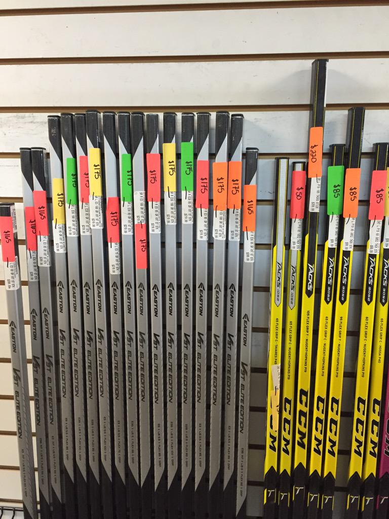 PIAS04101's tweet image. We have some new additions to our clearance hockey stick isle, Get them while they last!