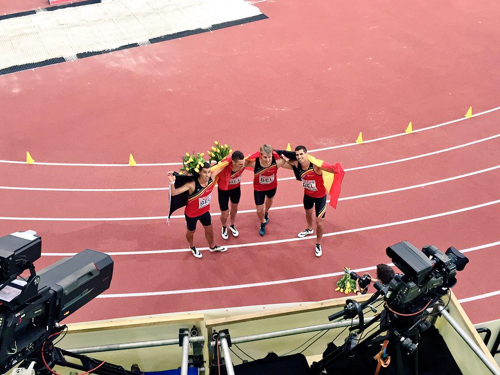 WHAAAAAAAAAATT!!!!!!!! Gold medal, European record! This is crazy! #KABOOM #4x400m #praha2015 <a href="/Euro_Indoors/">Belgrade 2017</a>