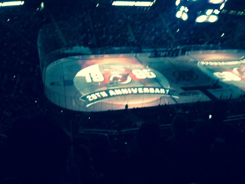 tanney9's tweet photo. Pretty cool on ice display for the @NHLDevils #95Cup celebration. Well done. http://t.co/ePIFnDSjB8