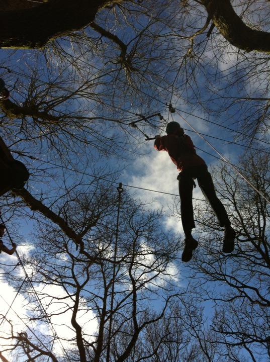 LynninColwall's tweet image. Aerial scout heads for the trapeze at #MalvernOutdoors!