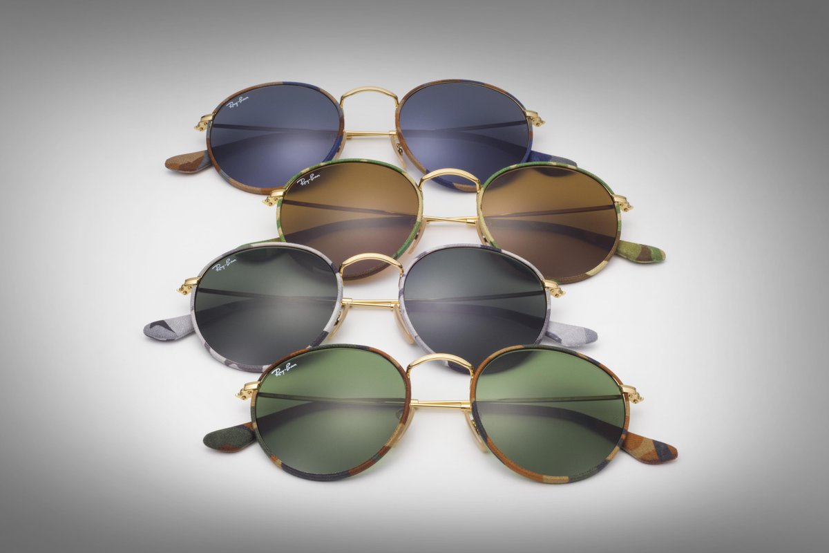 The complete camo family of #RayBanRound // Get to know them neverhi.de/y5tm