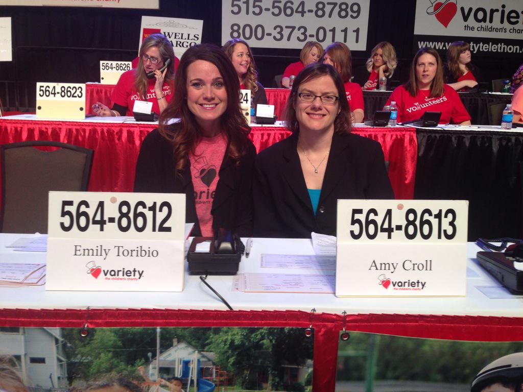 EmilyLToribio's tweet photo. Give us a call at Variety Telethon and help special needs children in Iowa! http://t.co/h9XjqKKXtH