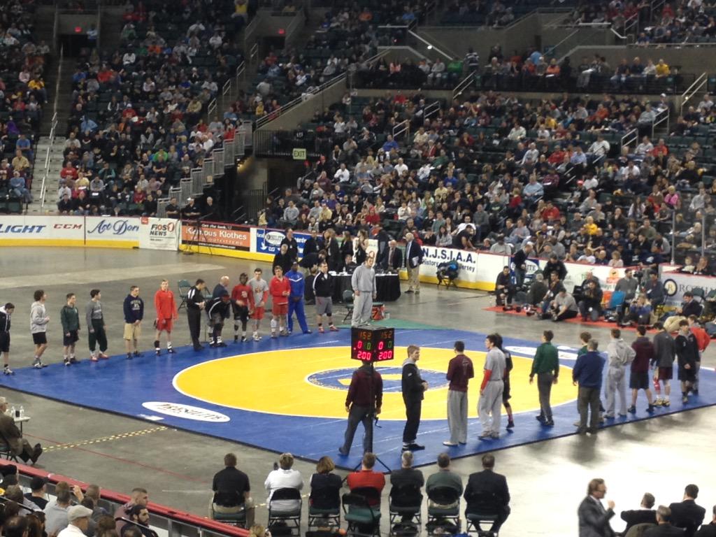 khudson53's tweet photo. NJSIAA Wrestling Finals are starting! #titantimez #khssports #ktwrestling http://t.co/VsQhktgZnE