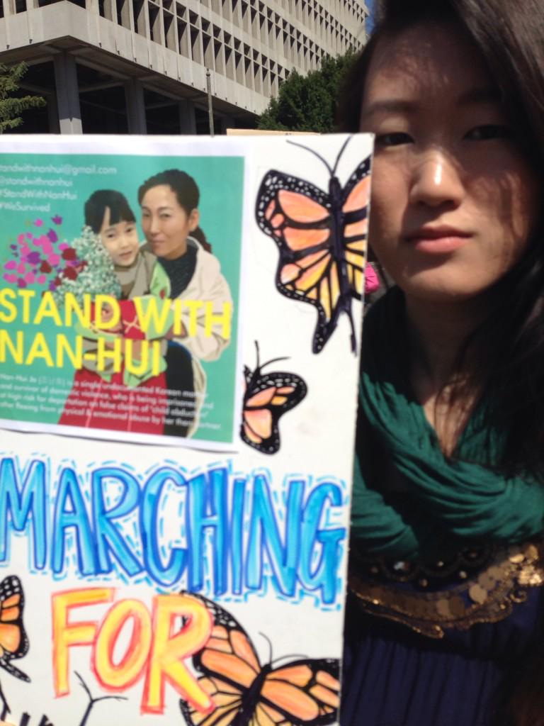 itskatherine_'s tweet photo. Is here for @standwithnanhui who is a domestic violence survivor #StandWithNanHui #iwd15 #IWDCSUN http://t.co/3r1R9YhYKz