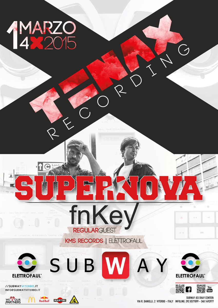 SubwayViterbo's tweet photo. #elettrofaul @SubwayViterbo 14.03 "PARTY TENAX" with SUPERNOVA http://t.co/E4vv3aXqr3