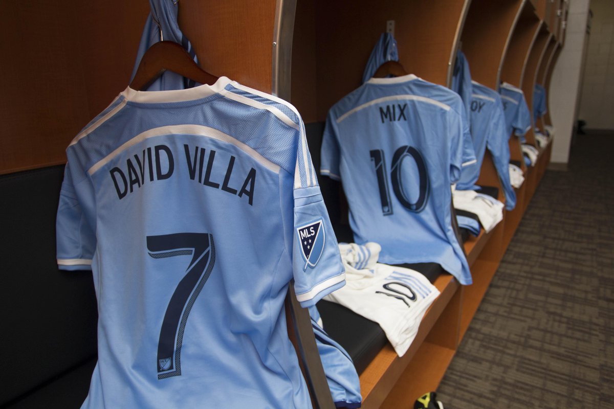 .<a href="/Guaje7Villa/">David Villa</a>'s jersey for #NYCFC's first ever match vs. <a href="/OrlandoCitySC/">Orlando City SC</a>