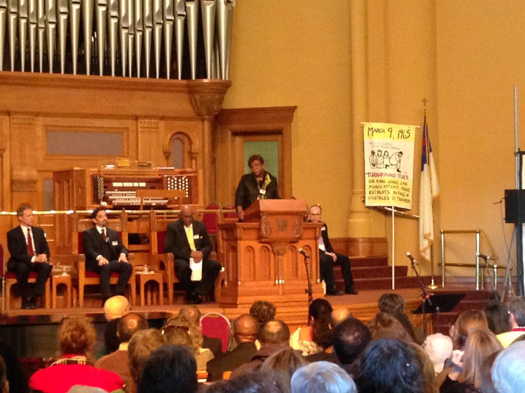 JAThronson's tweet image. Rev. Dr. Barbara Holmes giving her firsthand account of being at the Selma  march. #Selma2MN