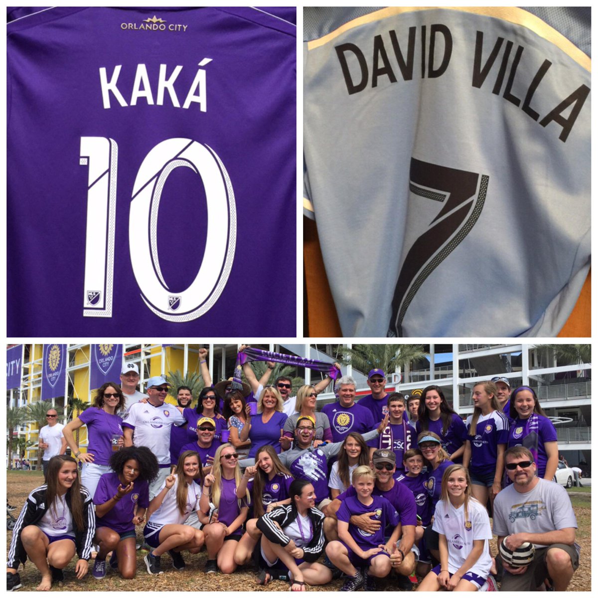 SportsCenter's tweet photo. Kaká and David Villa make their MLS debuts today &amp; Orlando City fans are ready. Catch game at 5 ET on ESPN2. http://t.co/cvmeuKK4js