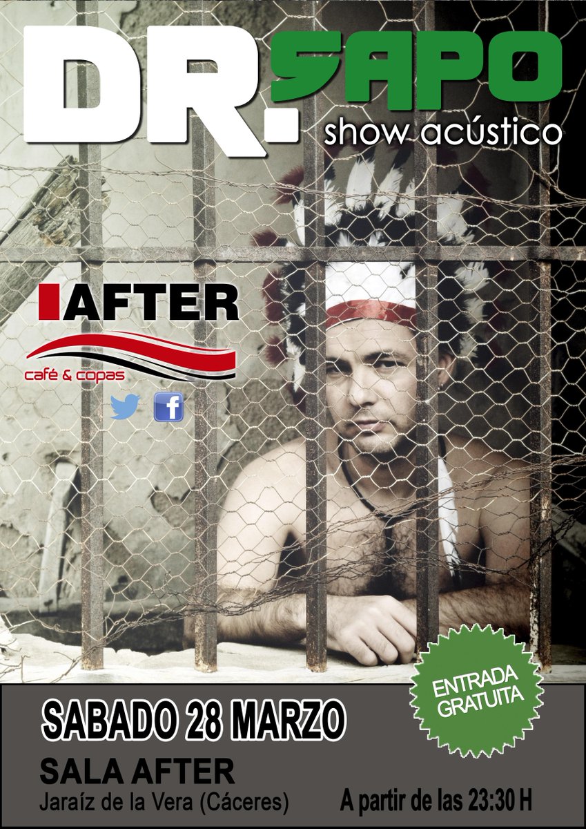 Aftercafeycopas's tweet photo. Dr.Sapo.Compositor, cantante y titiritero, con 4 discos editados.Nos presenta su nuevo disco "DIARIO DE UN BATRACIO". http://t.co/2uvjypYlmD