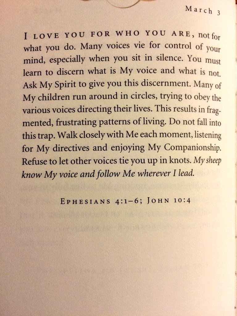 BogieBrylee's tweet photo. Discern what is His voice and what is not. #askGodtohelpyou http://t.co/ru3wyagW5g