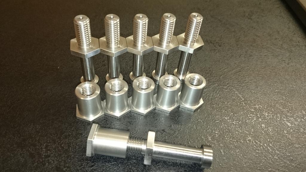 Stainless steel hex bolts and nuts