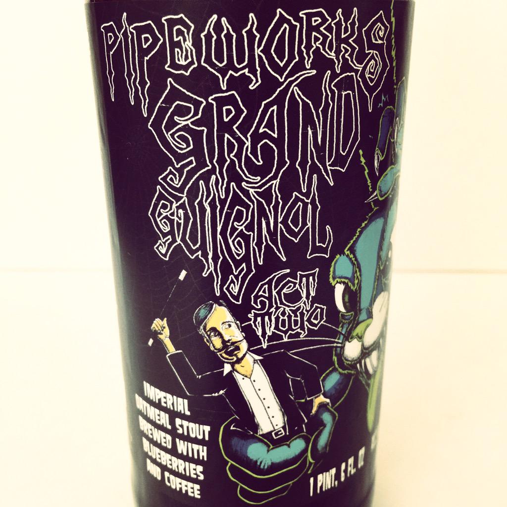 nomnomkingdom's tweet photo. #PipeWorks #GrandGuignol Act Two #blueberries #darkmatter #coffee #imperialoatmealstout #craftbeer #horror #magic http://t.co/I6z7FINxhm